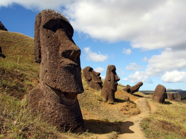 Chile, Easter Island, Moai Statues