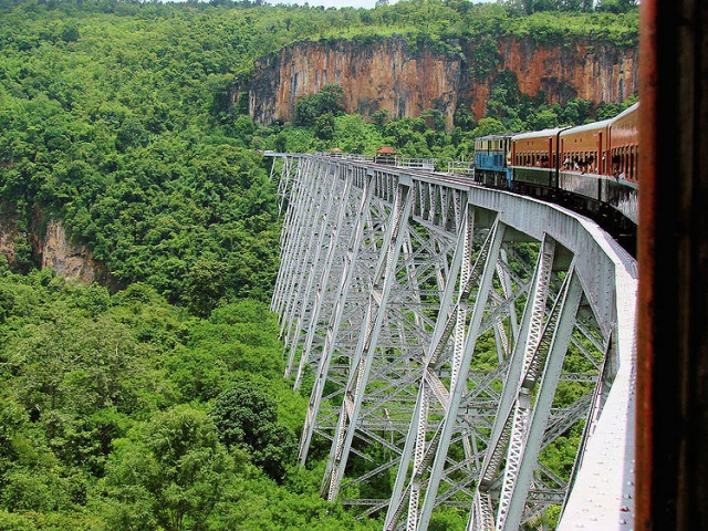 Unseen Myanmar, Train over the Goteik Viaduct
