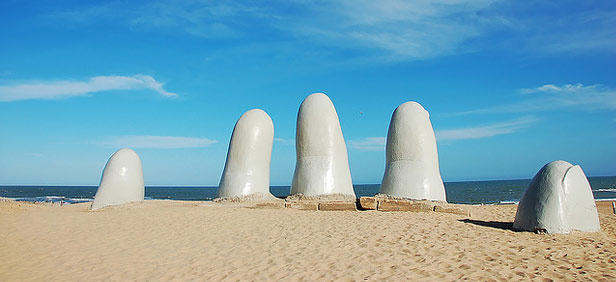 Uruguay, Punta Del Este Beach, El Mano (The Hand)