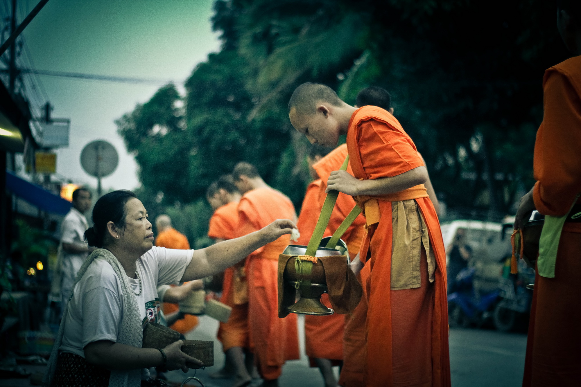 Giving of Alms to Monks in Luang Prabang