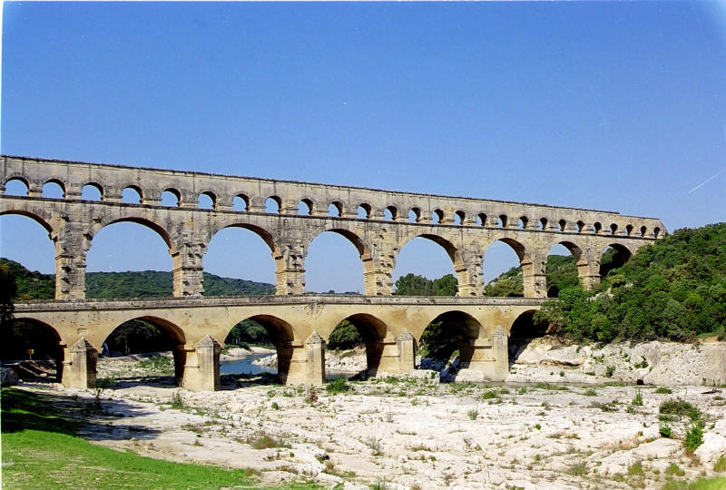 France, Avignon, The Pont du Gard Aqueduct