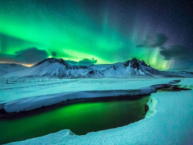 Iceland, Snaefellsnes peninsula, Northern Lights