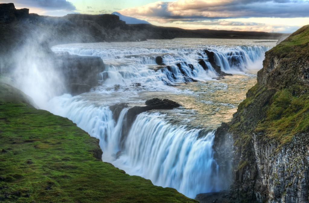 Iceland, Gullfoss Waterfall
