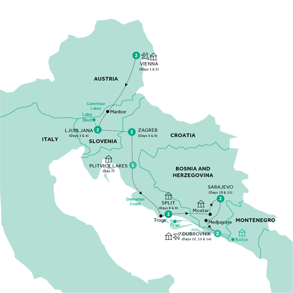 Eastern Capitals & The Dalmatian Riviera